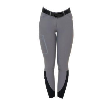 Pantaloni Pentru Echitatie Equestro RiderTechnology Cu Grip La Genunchi 