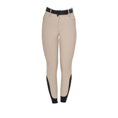Pantaloni Cu Talie Inalta Si Strasuri Equestro 
