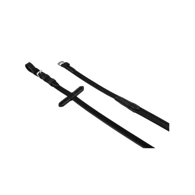 Darlogi din piele si cauciuc cu catarame din otel inoxidabil Equestro 