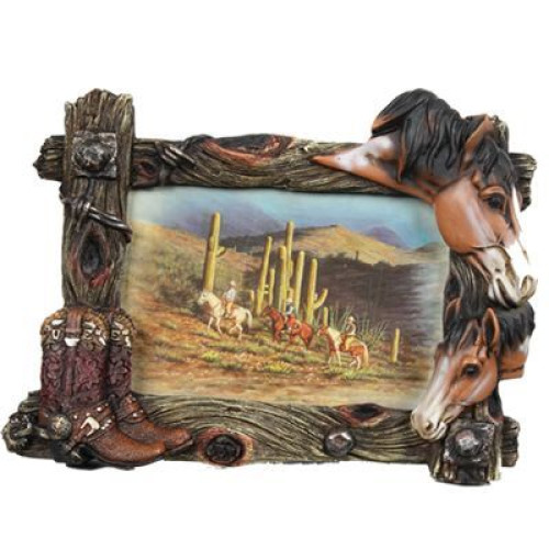 Photo Frame with Western Boots