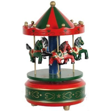 Merry-go round Small Horses Red-Green